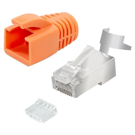Connecteur modulaire RJ45 LOGILINK CAT.6A pour câbles Cat.6A & Cat.7 - Pack de 10 (1/4)