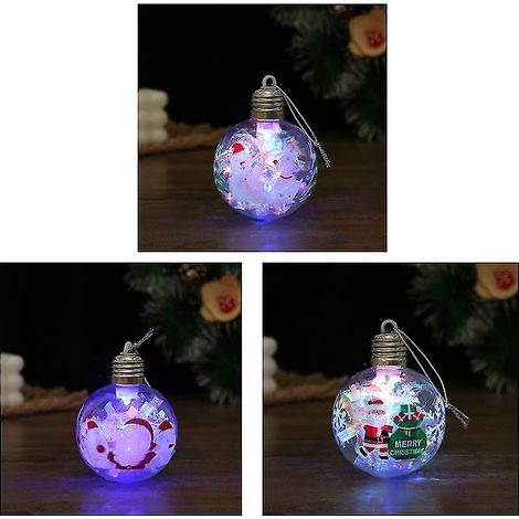 Lot de 3 décorations de Noël : ampoules décoratives, cadeaux et idées cadeaux. (1/5)