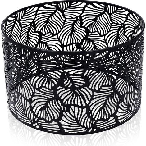 Abat-jour pour ampoules E14/E27, 25 x 16 cm, noir, style moderne, universel, pour lampe à dissiper la chaleur (1/5)