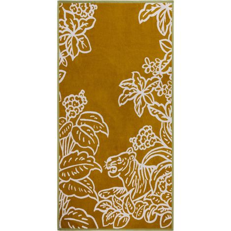 Drap de plage en Toucher velours motif jungle  TIGRIS (1/4)