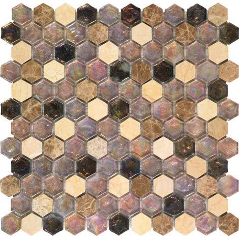 DUNE 187116 MELINA 29x30 Mosaico Cristal Y Piedra - ref: 187116 (1/2)