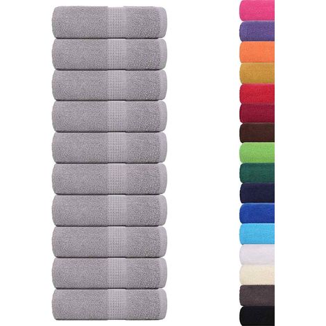 Serviettes d'invité FROGN 10 pcs gris 30x50 cm 360 g/m²