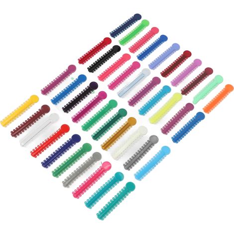 40 anneaux orthodontiques colorés pour attaches dentaires et élastiques de ligature (1/5)