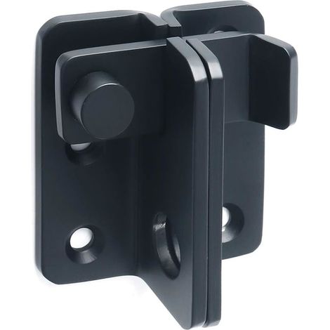 Glissière de porte coulissante Tovbmup, acier inoxydable brossé, finition noir mat, mécanisme de coulisse robuste pour portes intérieures, guidage fluide et silencieux, kit complet de montage. (1/4)