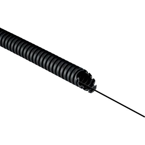 Tubo corrugato Elettrocanali in pvc con sonda nero Ø 16 25 mt