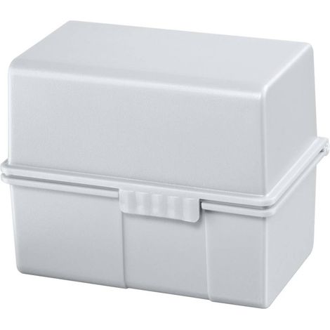HAN  978-11 Schedario Grigio luminescente DIN A8 orizzontale cerniera in acciaio, il coperchio può essere utilizzato come (1/2)