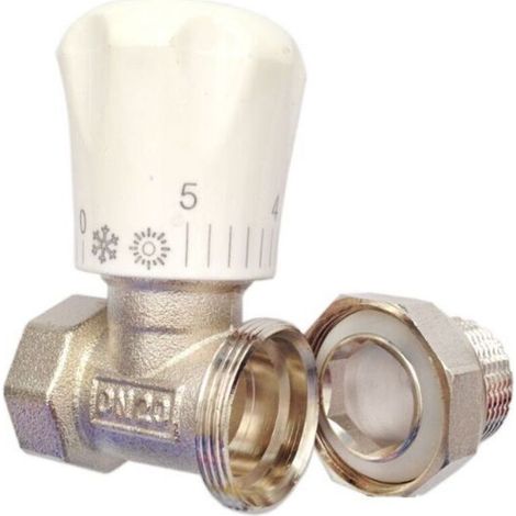 1/2 Zoll Messing-Thermostatventil für Heizkörper, gerade Ausführung DN15, automatisches Temperaturregelventil für Luftheizung (DN15) (1/3)