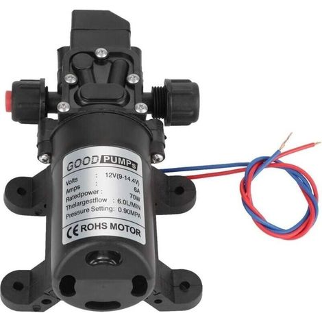 Pompe immergée à membrane auto-amorçante 12V 70W – Débit 4-6L/min – Pression 0,9 MPA – Pour camping-car, bateau, jardin (1/5)