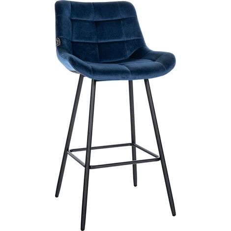 Barhocker Weston blau Samt