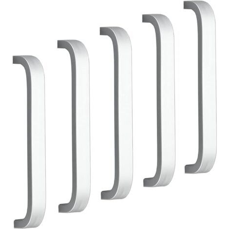 (96 mm) 5 Kitchen Cabinet Door Handles, Bedroom Furniture Handles, 96 mm Hole Center, Aluminum, Screws Included (1/5)