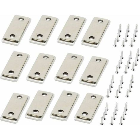 Lot de 12 aimants de fermeture pour meuble – Ultra-minces 2,5 mm – Aimant puissant (1/4)