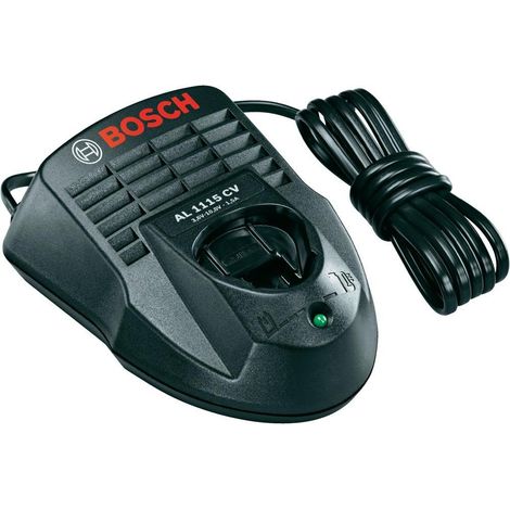 Bosch – Chargeur pour électroportatif 10,8V et 12V – Compatible avec batteries li-ion 1,3Ah à 6Ah – Charge rapide et sécurisée - AL1115CV