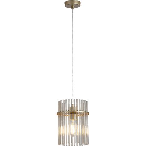 Searchlight Swizzle Suspension, dorée, tiges couleur champagne, 1 douille E27 (1/5)