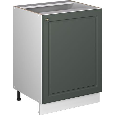Mobiletto base cucina Fame-Line, Verde-oro rustico/Bianco, 60 cm 1 anta senza piano di lavoro, Vicco (1/5)