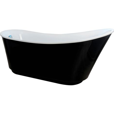ONDEE - Bañera LALIE - Bañera isla 180x80cm - Acryl. reforzado 3mm - Negro/Blanco (1/5)