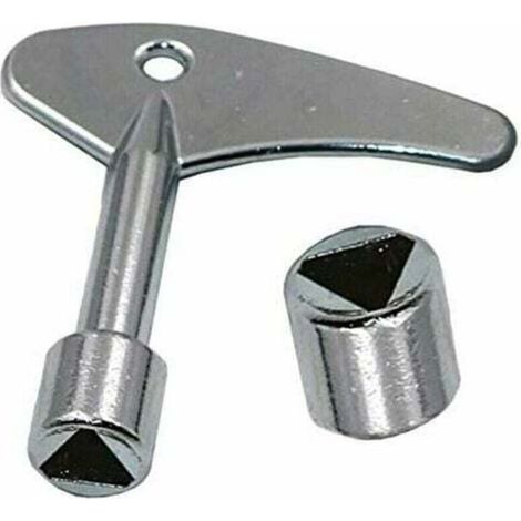 Lot de 2 clés triangulaires de 9 mm avec interrupteur à clé triangulaire pour ascenseur électrique à gaz d'urgence (1/5)