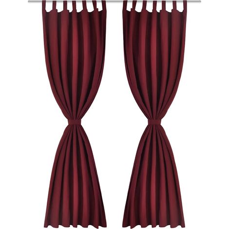 Maison Exclusive - Vorhänge Gardinen aus Satin 2-teilig 140 x 175