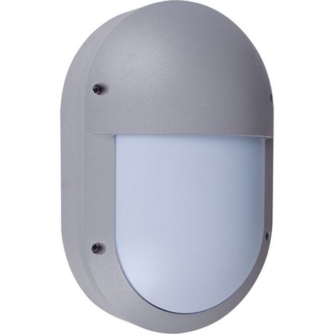 Wandleuchte parana groß ip54 1xe27 l.18,5xb.9xh.28cm aluminium + polycarbonat (pc) grau