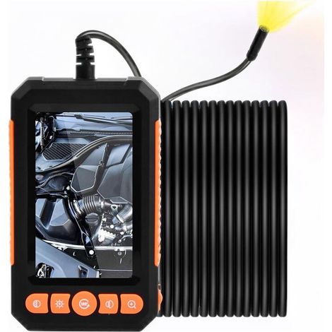 Caméra endoscope, caméra d'inspection de pipeline, caméra serpent avec lumière, 1080P HD, IP67 étanche, caméra d'égout montée sur véhicule, adaptée à l'industrie, (1/4)
