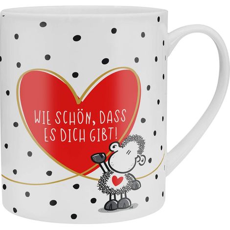 Tasse XL « Wie schön dass es Dich gibt », rouge (1/4)