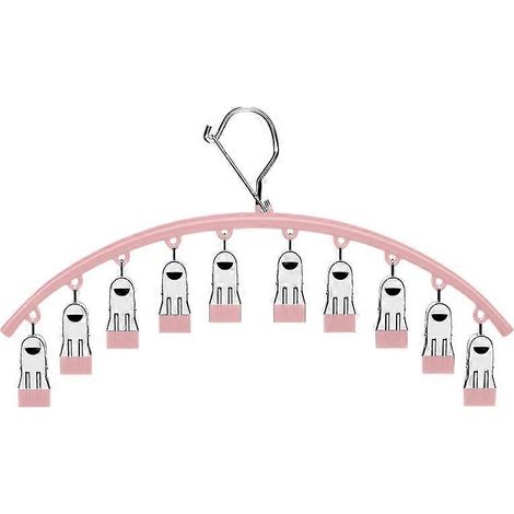 Clothes drying rack fully dipped in plastic 5.0 wire arc 10 clips (cherry pink) (1/2)
