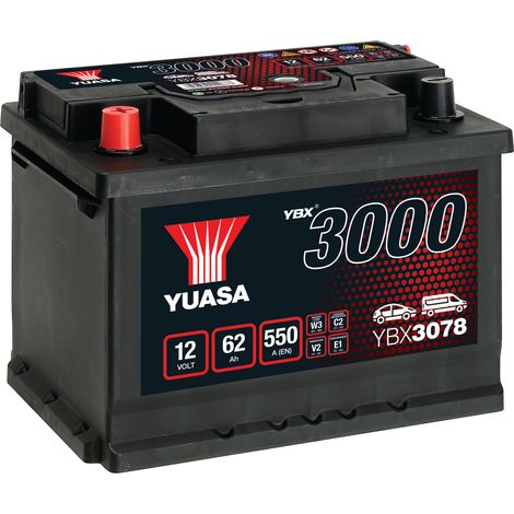 Yuasa - Batterie voiture Yuasa YBX3078 12V 62Ah 550A (1/2)