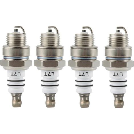 4 Pcs Set Bougies d'allumage L7T Remplacement pour moteur 2 temps 33cc 43cc 47cc 49cc ATV cyclomoteur Scooter Super poche Motor Pocket Bike-INHHUB (1/5)