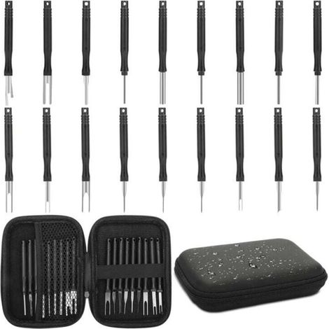 Kit D'Outils de Retrait Borne,Ensemble D'Extraction Broches 18 PièCes, Outil DéPinçAge, LibéRation Automatique Connecteur éLectrique