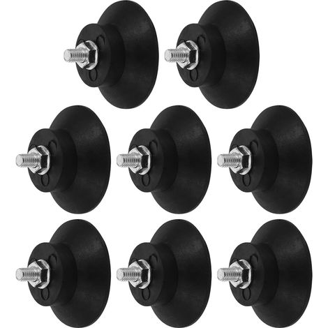 Lot de 8 Patins en Caoutchouc Anti-vibrations M6 pour Compresseurs et Générateurs, Amortisseurs de Chocs Noirs, du Bruit pour Usage Domestique et Professionnel (1/5)