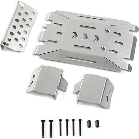 Pare-chocs et plaque de protection en acier inoxydable pour châssis de voiture RC 1/7 MK07 JK07 HD6100 Croball - Pièces améliorées (1/5)