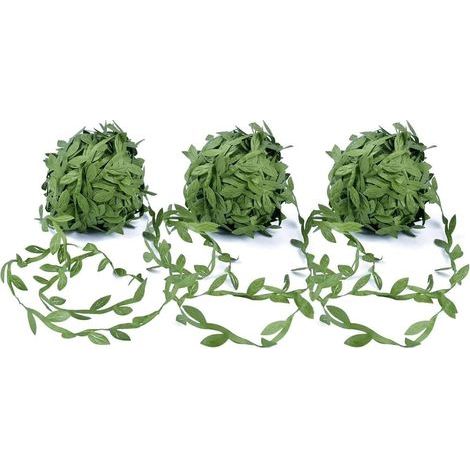 Vignes Artificielles 60M Vignes Artificielles Ruban Feuille,Ruban De Verte Guirlande De Feuilles De Vigne pour DIY Décorer Le Jardin de Mariage,Fête de Mariage