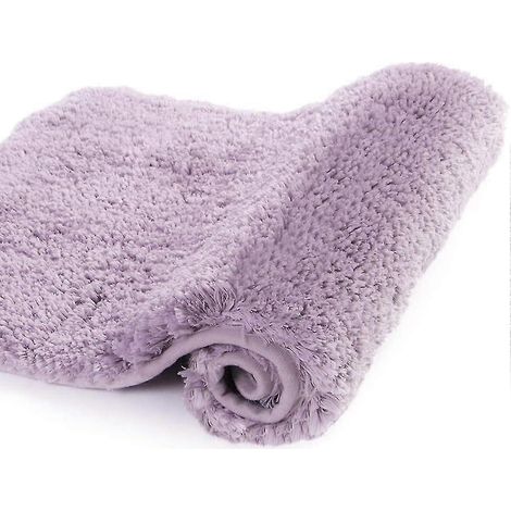 Tapis de bain antidérapant lavande 40 x 60 cm tapis en microfibre absorbant et duveteux lavable en machine (1/4)