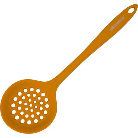 Écumoire de cuisine, idéale pour frire, silicone au toucher doux, convient pour poêles et casseroles avec revêtement, résistant jusqu'à 230 °C, passe au lave-vaisselle, couleur orange, 29 x (1/4)