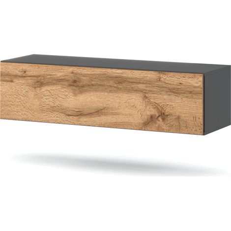 HÄNGENDES TV-SCHRANK 140 CM GRAU WOTAN EICHE (1/5)