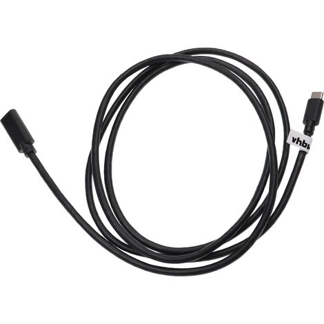 vhbw USB-C Verlängerungskabel kompatibel mit Samsung Galaxy Tab Pro, Tab S2 Notebook, Tablet - Kabel Schwarz, 15,4 cm (1/3)