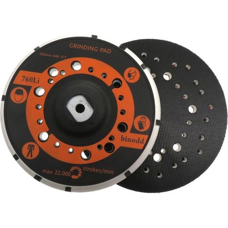 Klett-Stützteller, 6-Zoll-Schleifpad, 150 mm, M8-17T Gewinde-Elektro-Exzenterschleifer, Polierer zum Veredeln, Polieren und Glätten