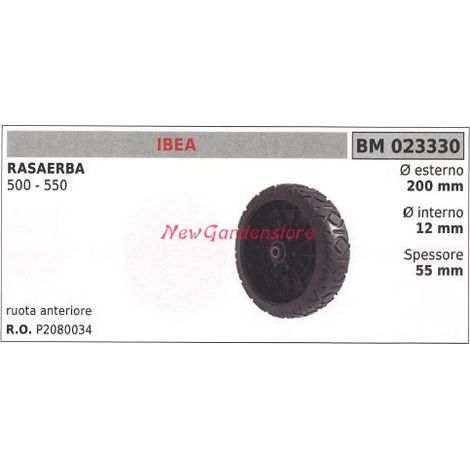 Ruota anteriore IBEA rasaerba tosaerba tagliaerba 500 550 023330