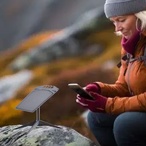 Housse de protection en silicone étanche pour antenne parabolique mini, résistante aux chocs, idéale pour les voyages et le camping. (1/4)