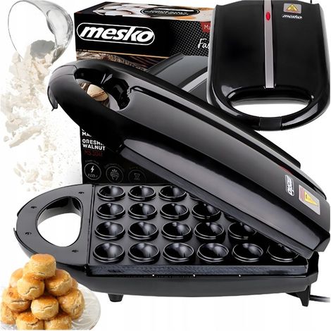 Tostapane per biscotti alle noci, formato 24 pezzi, nero, veloce, potente, 1600 W, XXL