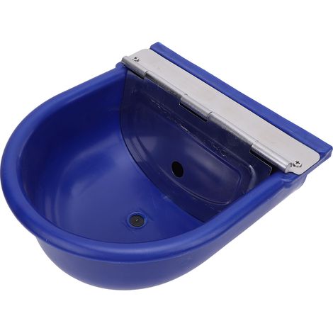 Bol d'eau potable automatique pour animaux, abreuvoir en acier inoxydable pour cheval, chèvre, vache, distributeur d'auge pour animaux de compagnie, fournitures pour animaux de compagnie, bleu foncé (1/5)
