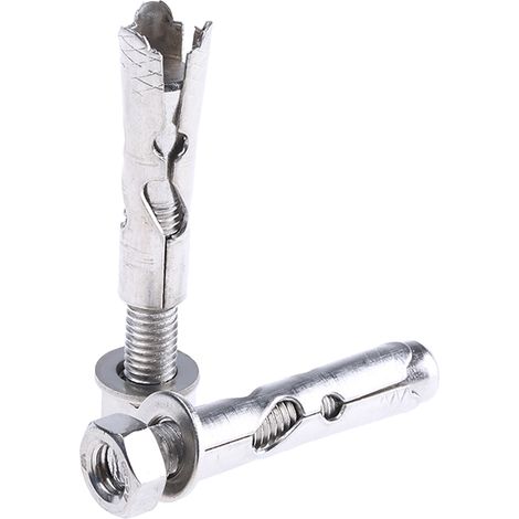 Kit de fixations RS PRO, en Acier Inoxydable, 10mm x 50mm ( Prix pour Paquet de 10 )