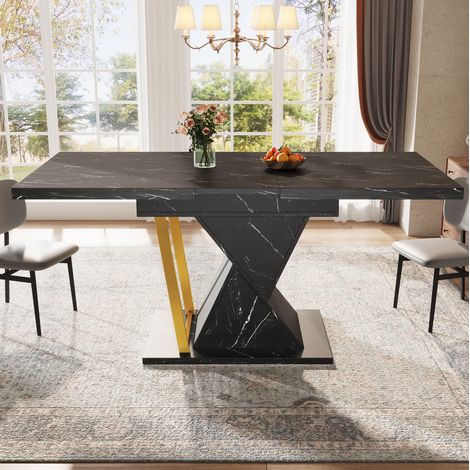 Tavolo allungabile pranzo MDF metallo 110-140x80 OKMYHOME (1/5)