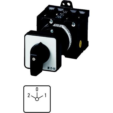 Inverseur cont.: 6 32A 2-0-1 90° à acc. encastré fixation arrière 000018619 EATON T3-3-123/Z