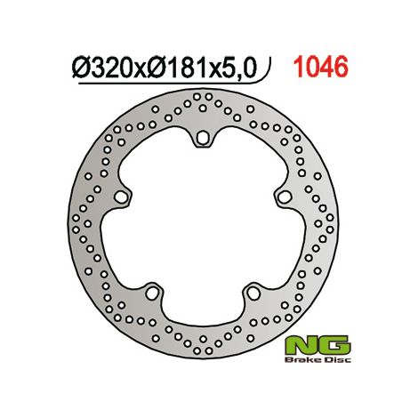 Disco freno anteriore NG per BMW F 800/R850,1100,1150/K 1200/1300/1600 (320X181X4.8) (5X14.0MM) (1/2)