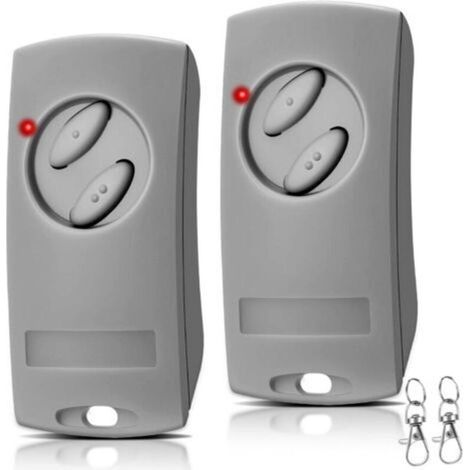 Confezione da 2 telecomandi per apriporta da garage a 433,92 MHz per EcoStar RSE2-433, RSC2-433, RSZ1-433, per EcoStar Liftronic 500/700/800 e per Porttronic D2500/D5000/S4000 (1/5)