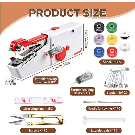 Mini Electric Portable Sewing Machine with Accessories for Beginners (1/3)