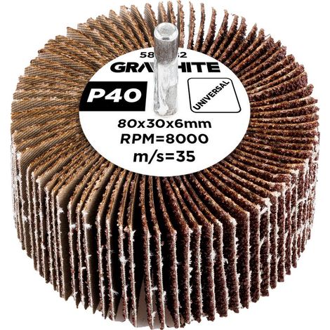 Disco abrasivo Graphite 80 x 30 x 6 mm resina sintetica P40