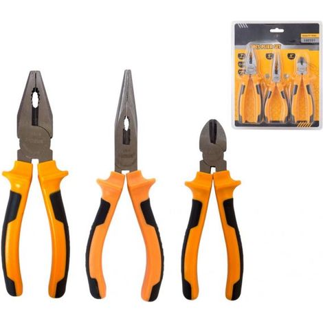 Set 3 Pinze di Precisione Pinza Combinata Punta Becchi Lunghi Tronchese CR-V (1/5)