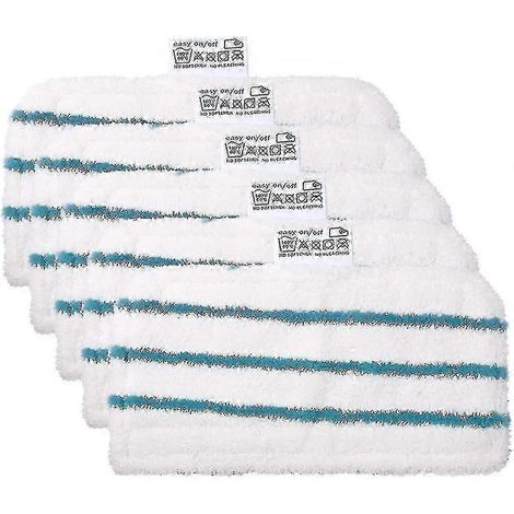 5 lingettes en microfibre lavables AURA pour balais vapeur Black & Decker - MXBC (1/5)