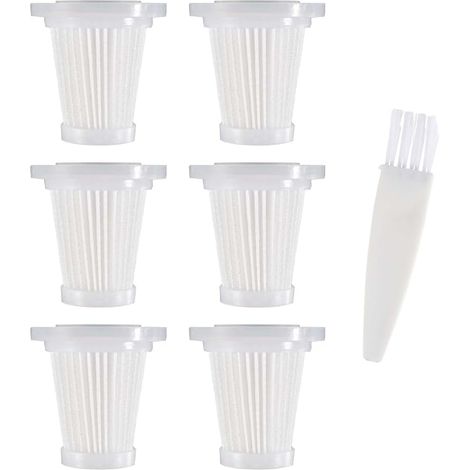 Lot de 6 filtres HEPA lavables, filtres de remplacement pour mini aspirateur à main sans fil, pour aspirateur à main à main de voiture (1/5)